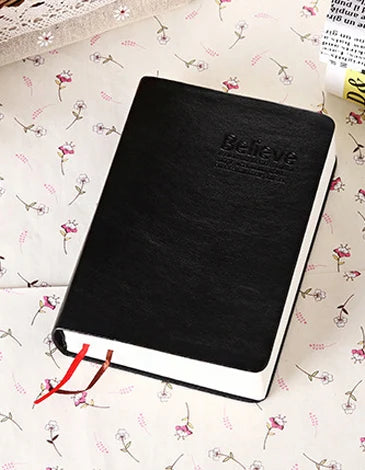 Vintage Thick Leather Bible Notebook – Retro Blank Diary & Journal Planner