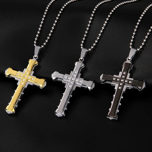 Dark Knight Three-Layer Men's Necklace