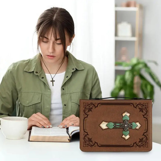 Creative Pattern Bible Tote Bag – Study Bible Cover with Handle
