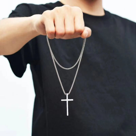 Vnox Cross Necklace for Men & Women