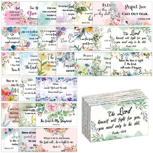 60Pcs Bible Scripture & Inspirational Quote Cards – Christian Encouragement Gift