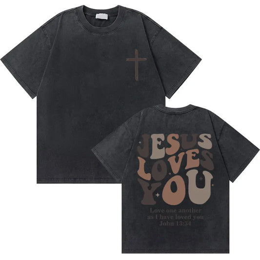 Washed Vintage Christian Jesus Good News T-Shirt