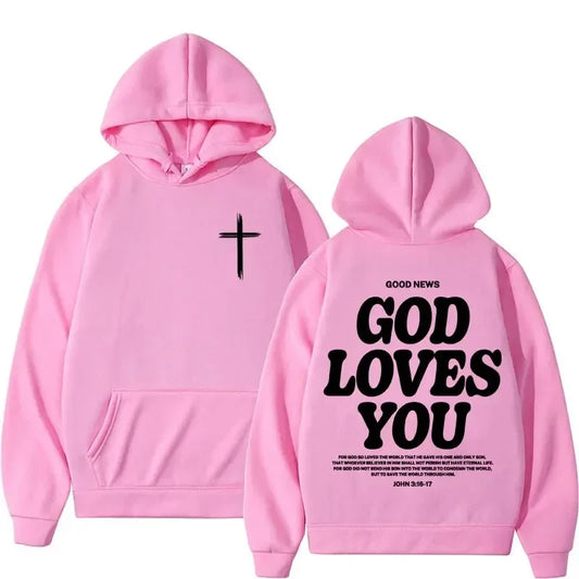 Harajuku Aesthetic Jesus Hoodie – Christian Streetwear with Bible Verse