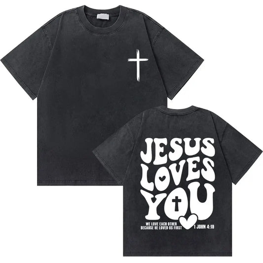 Washed Vintage Christian Jesus Good News T-Shirt