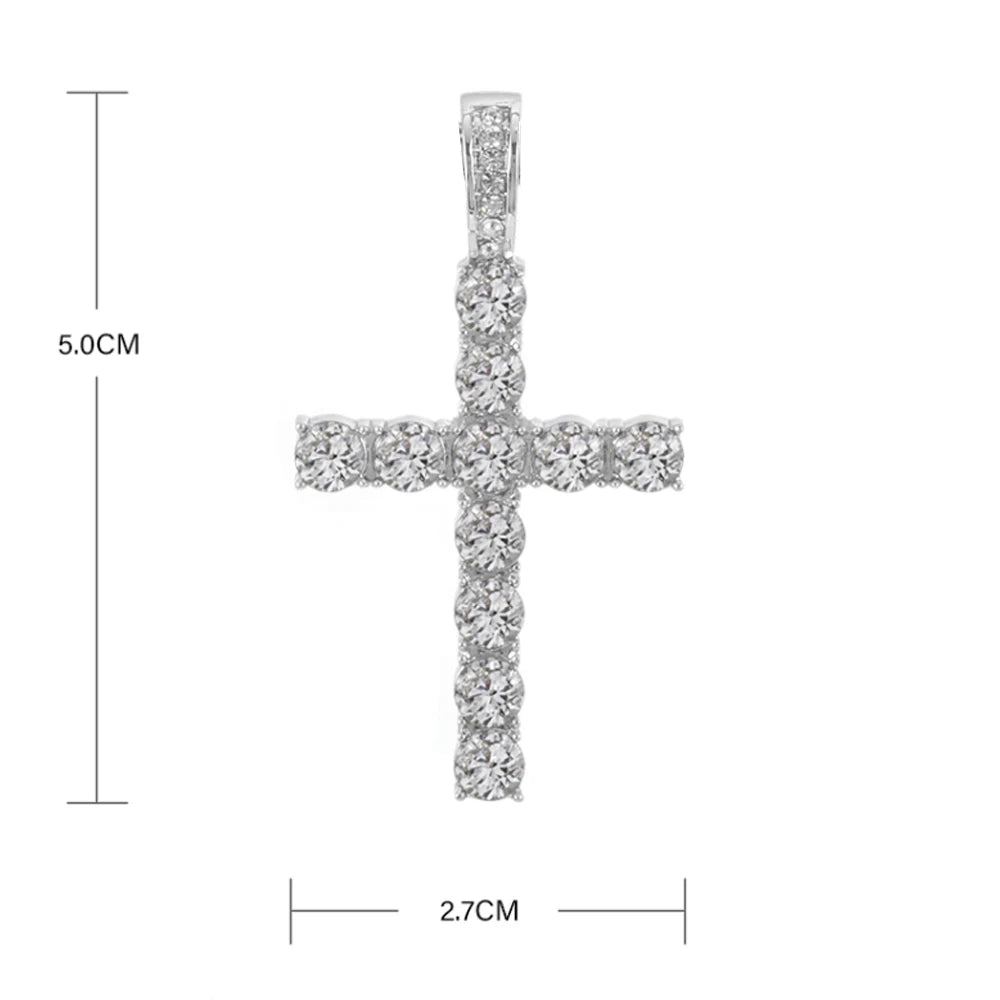 Men & Women Hip Hop Cross Pendant Necklace - Image 5