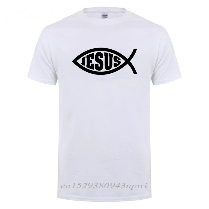 Jesus Fish Print T-Shirt – Inspirational Christian Faith Tee for Men & Women - Image 6