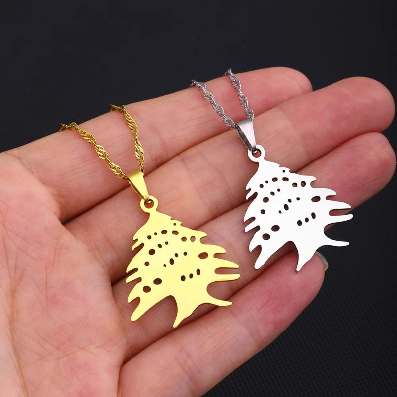 Liban Pendants & Necklaces – Lebanese Cedar, Map, Maronite Cross & Allah Symbol Jewelry - Image 3