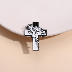 May The Holy Spirit Be With You Enamel Pins – Jesus Blessed Quotes Brooches & Lapel Badge Gifts for Christian Believers