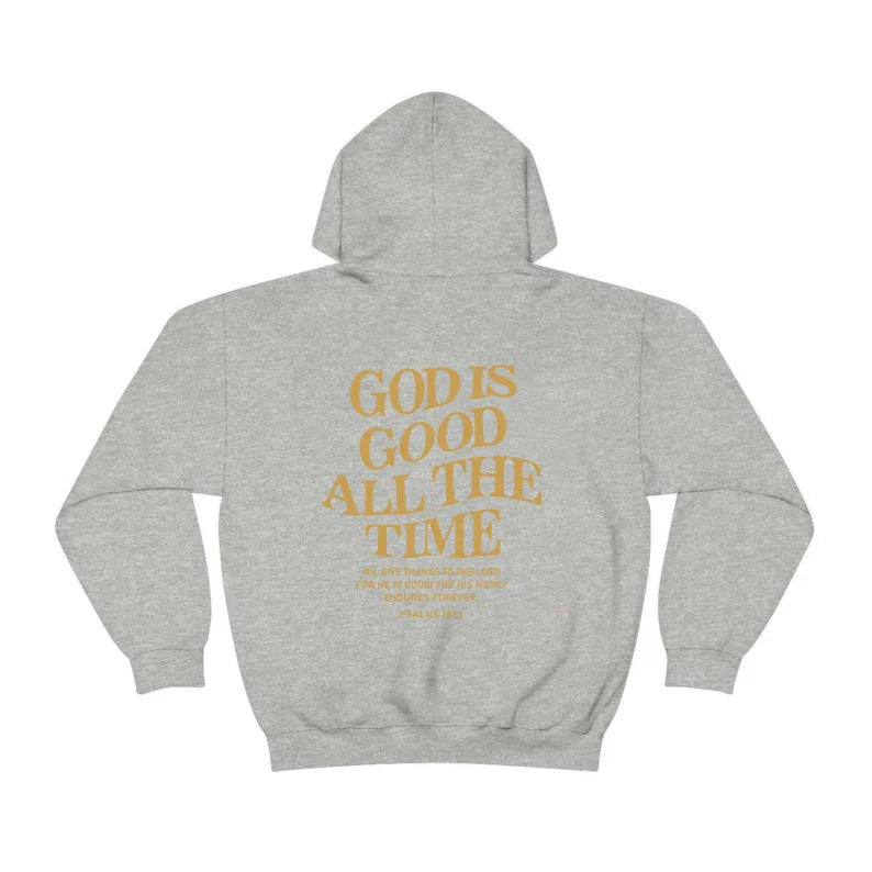 God Is Good All The Time – Christian Hooded Sweatshirt for Women - Image 8