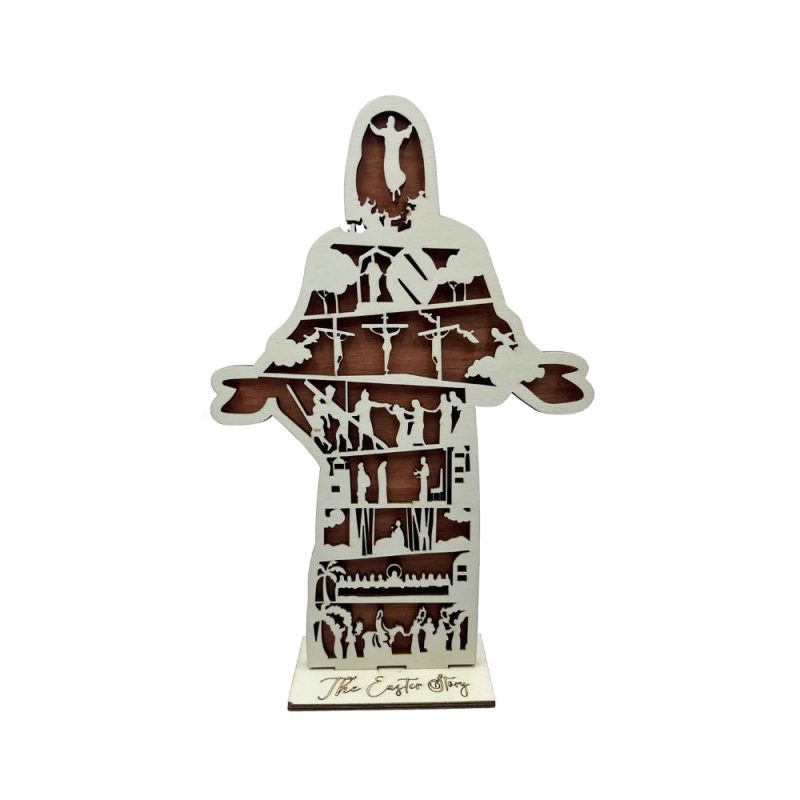 "He Is Risen" Easter Shelf Sign – Christian Home Décor for Easter Celebration - Image 5