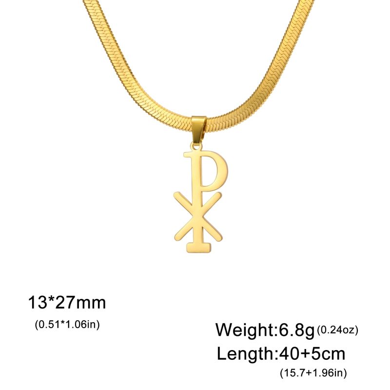 Chi Rho Necklace – Stainless Steel Christian Pendant for Men & Women - Image 11
