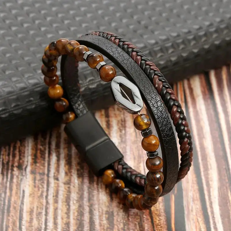 Fashion Cross Pendant MultiLayer Leather Bracelet for Men Women Classic Christian Prayer Christmas New Year Gift - Image 6