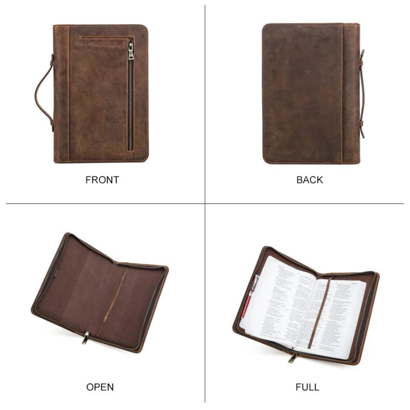 Handmade Custom Cowhide Leather Book Cover - Image 3