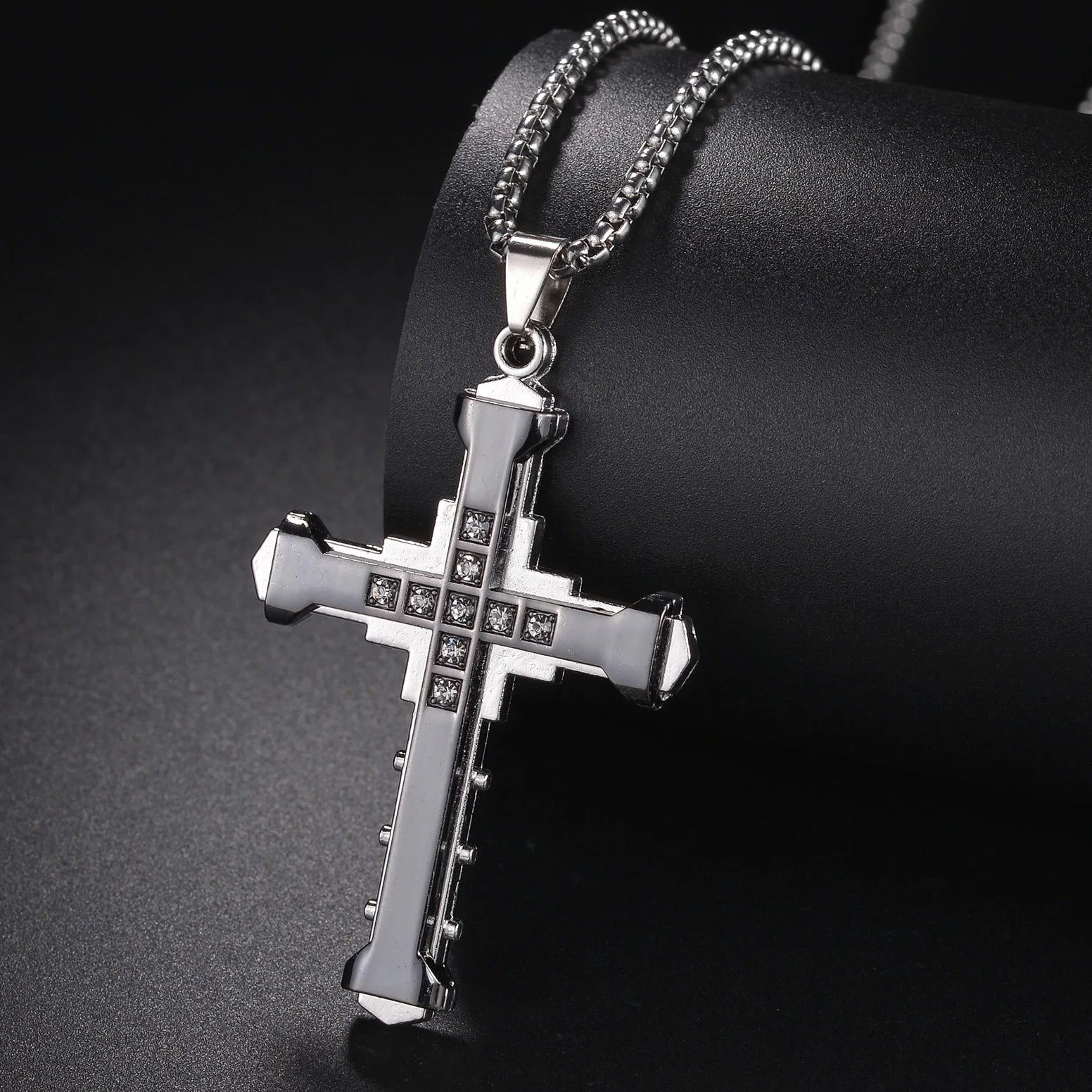 Christian Jesus Cross Necklace – Stainless Steel Pendant for Women & Men - Image 14