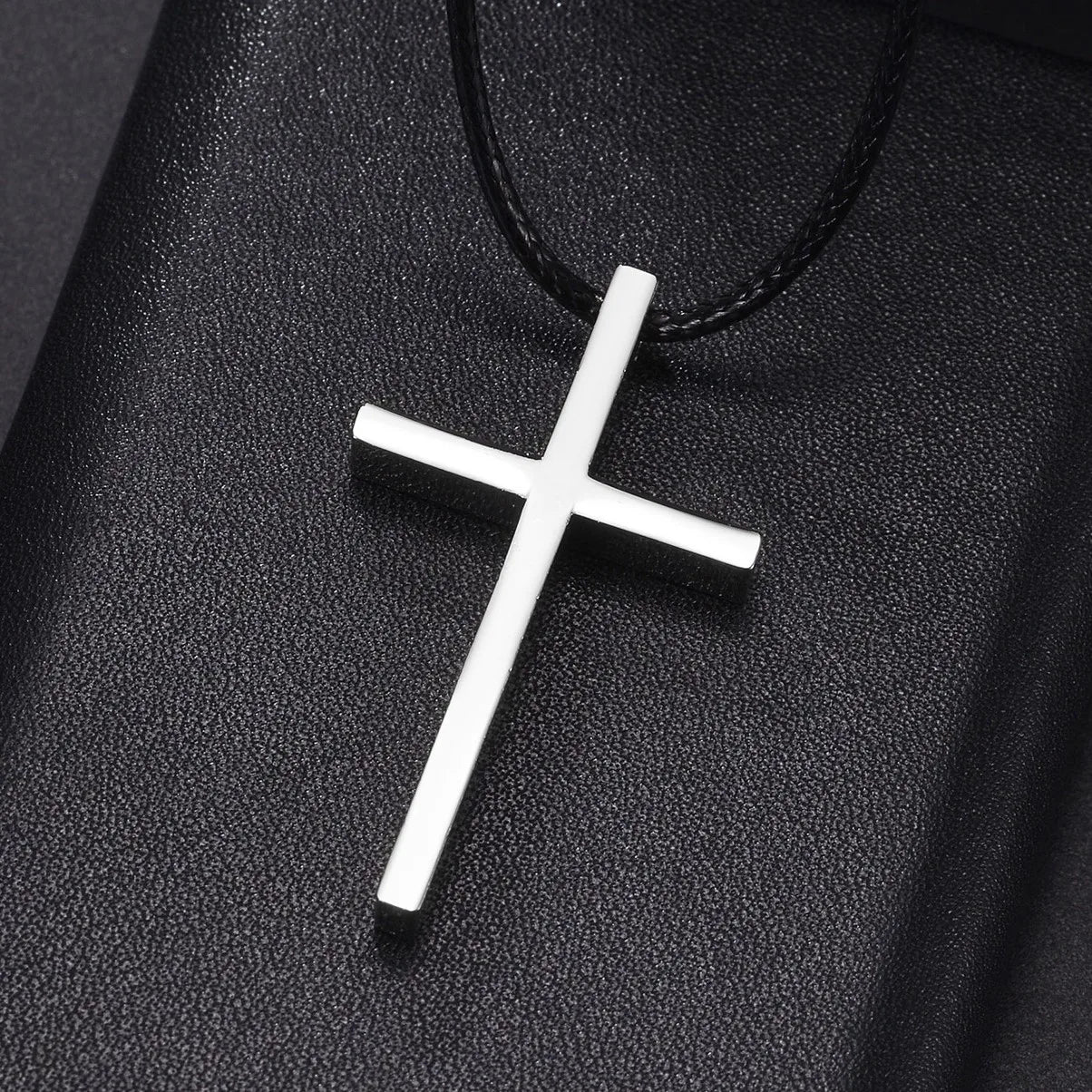 Christian Jesus Cross Necklace – Stainless Steel Pendant for Women & Men - Image 23