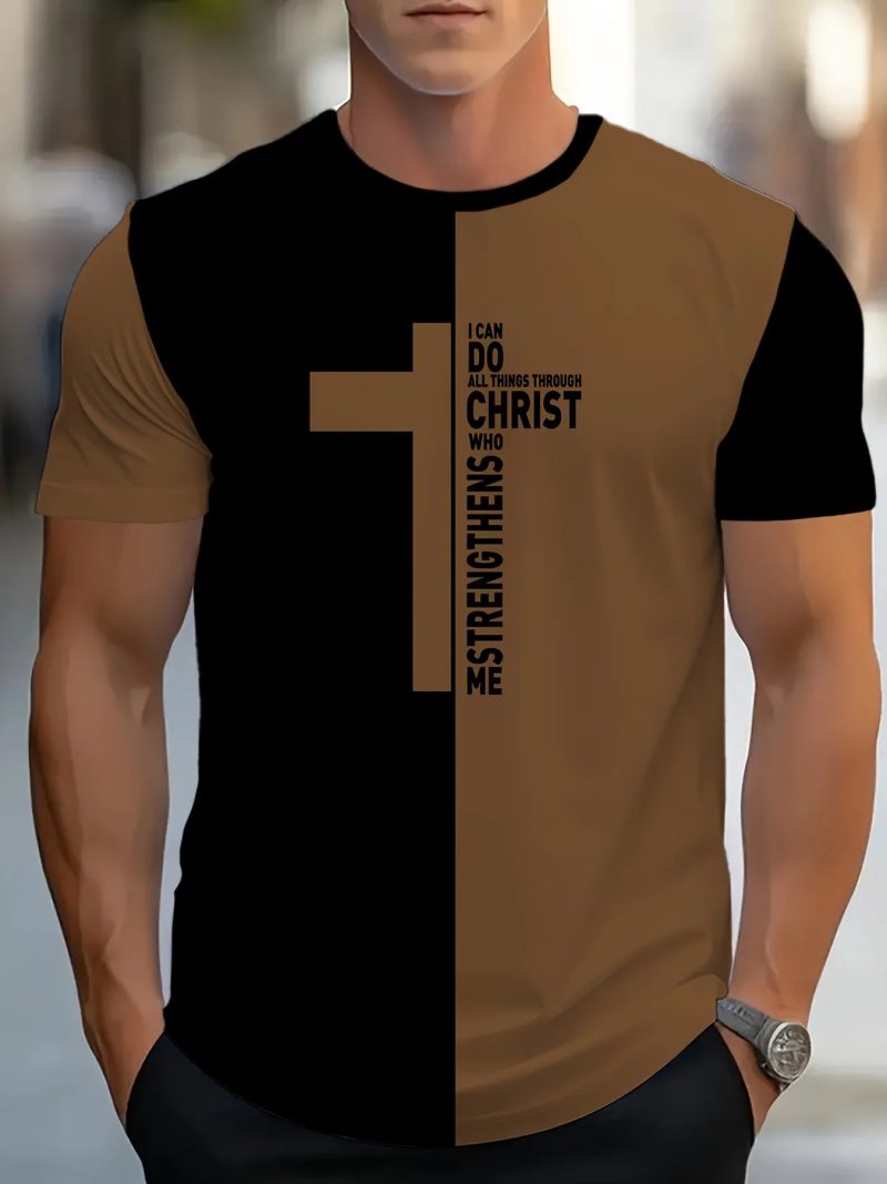 Christian Police Scripture T-Shirt – Men’s Bible Verse Graphic Tee with Cross - Image 5