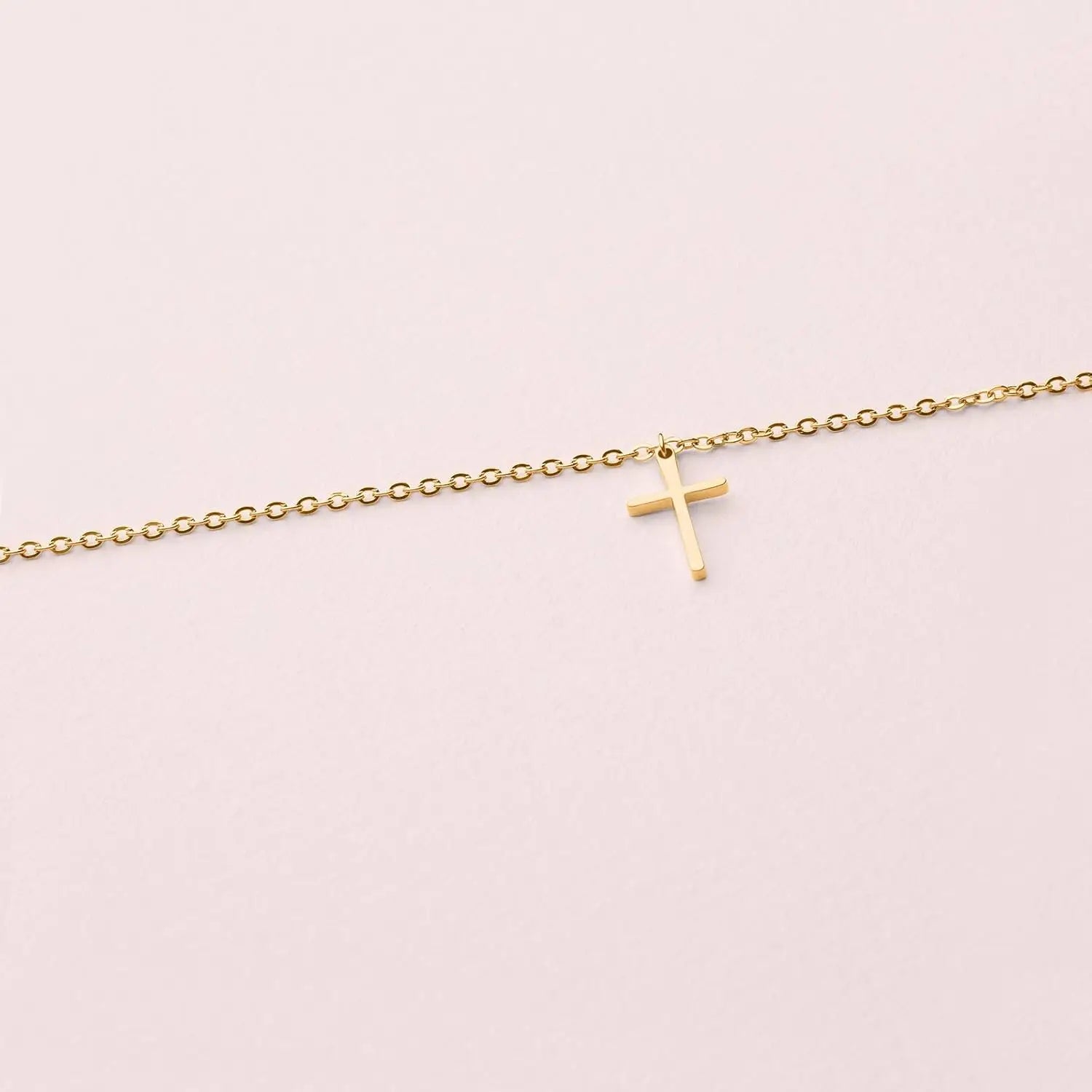 Luxury Stainless Steel Crystal Cross Pendant Necklace – Elegant Christian Jewelry for Women - Image 3