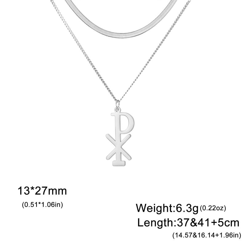 Chi Rho Necklace – Stainless Steel Christian Pendant for Men & Women - Image 12