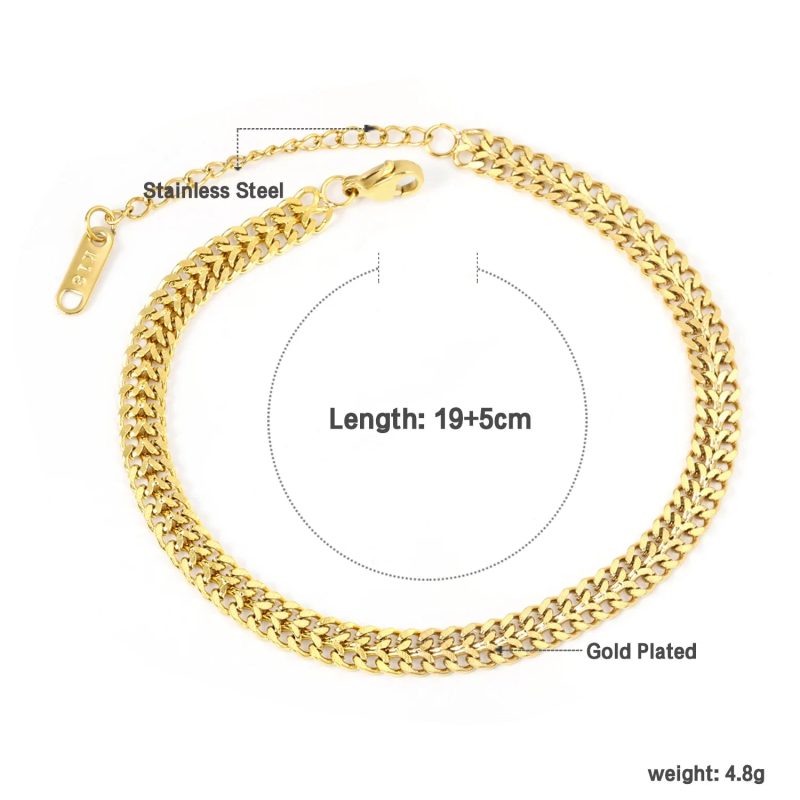 LUXUSTEEL Simple Hollow Circular Buckle Bracelet – Stainless Steel Chain Jewelry for Women & Girls - Image 10