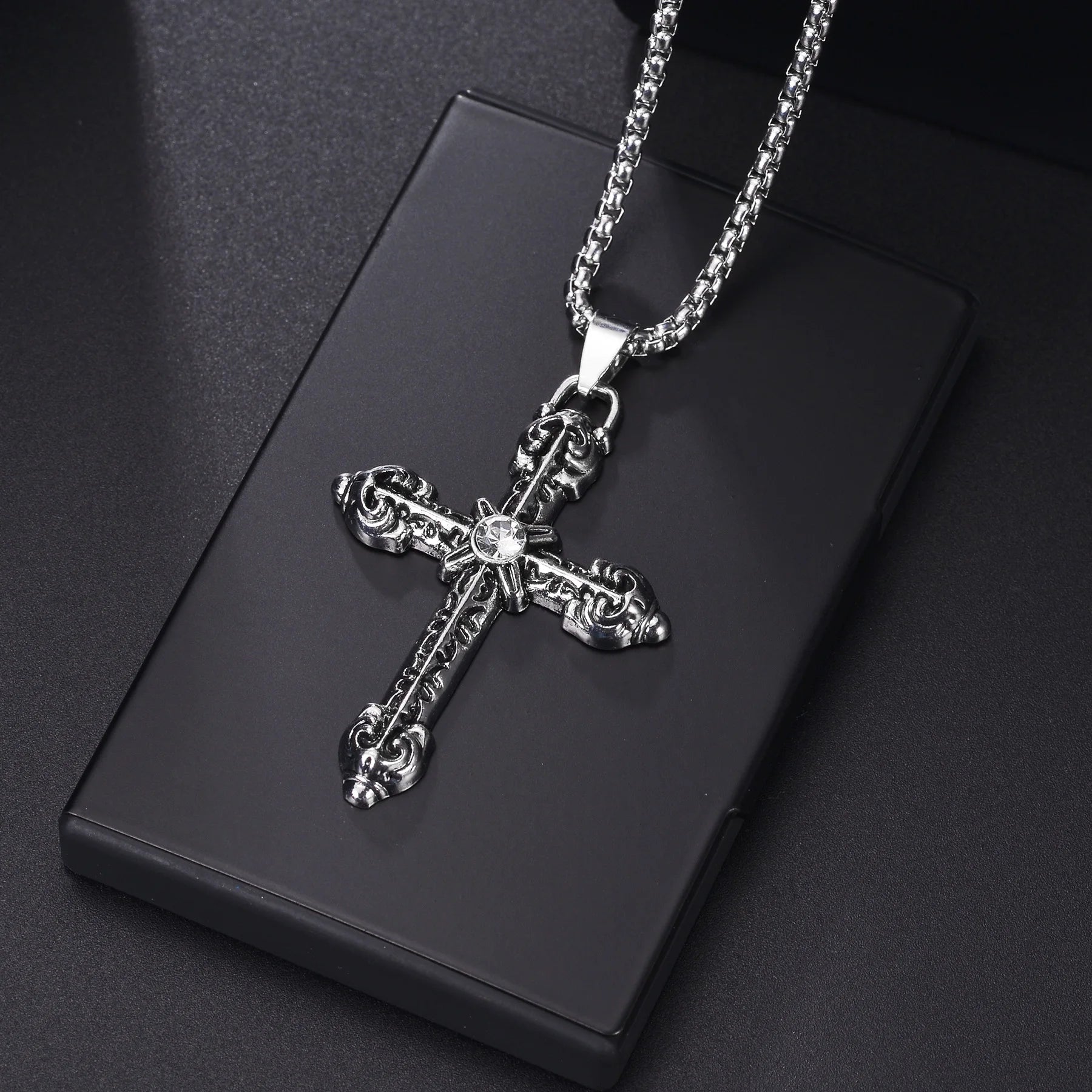Christian Jesus Cross Necklace – Stainless Steel Pendant for Women & Men - Image 26