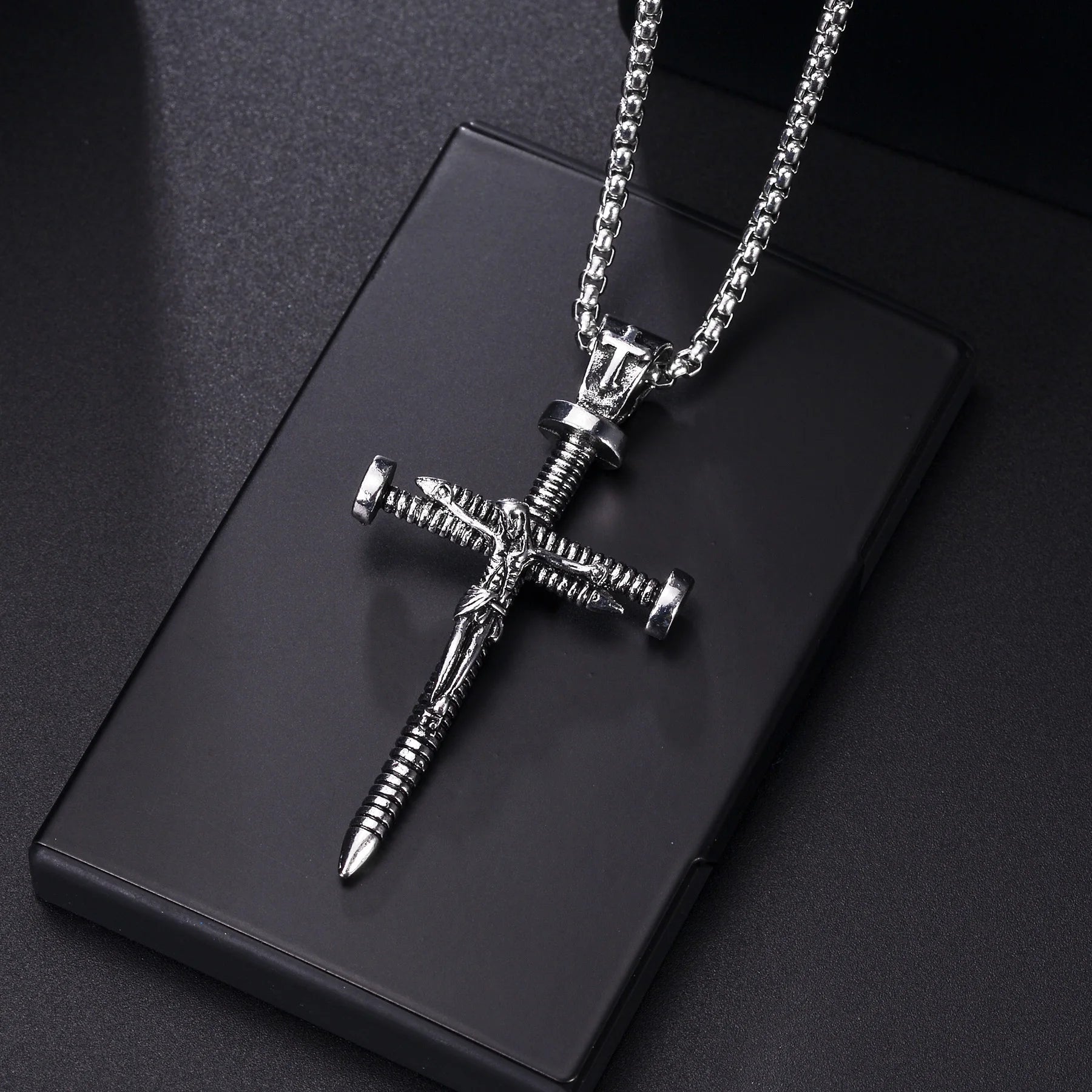 Christian Jesus Cross Necklace – Stainless Steel Pendant for Women & Men - Image 9