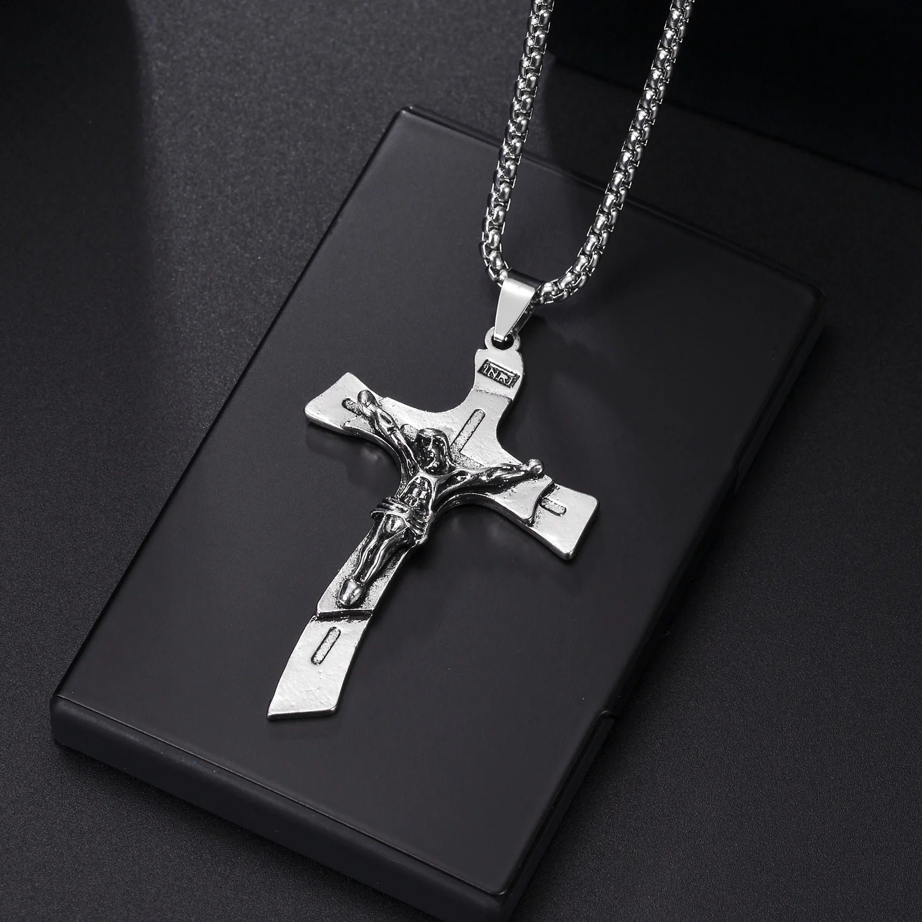 Christian Jesus Cross Necklace – Stainless Steel Pendant for Women & Men - Image 5