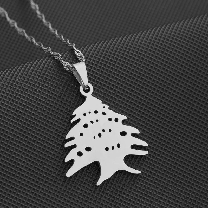 Liban Pendants & Necklaces – Lebanese Cedar, Map, Maronite Cross & Allah Symbol Jewelry - Image 6