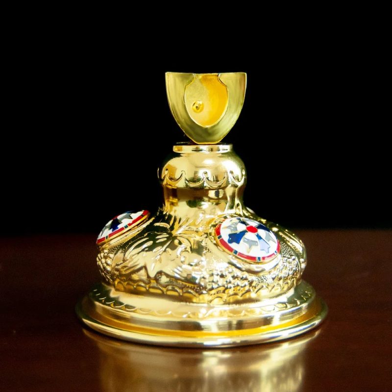 Gold-Plated Metal Cross Stand – Orthodox & Catholic Religious Craft for Church or Home - Image 4