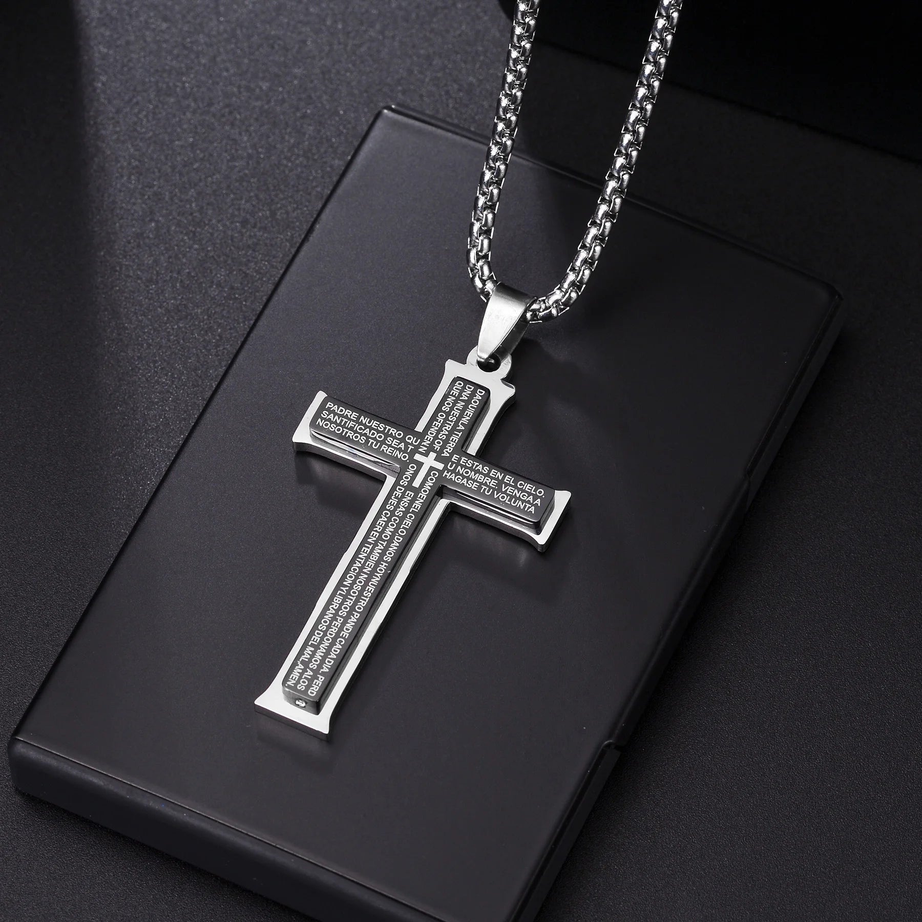 Christian Jesus Cross Necklace – Stainless Steel Pendant for Women & Men - Image 27