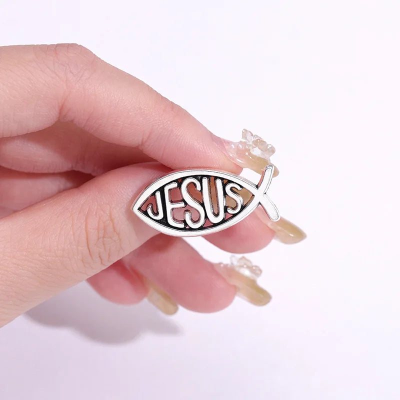 Jesus Fish Enamel Pin – Christian Brooch for Hats, Clothes, Backpacks & More - Image 5