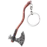 God of War Kratos Axe & Shield Keychain – Gaming-Inspired Pendant for Men & Women