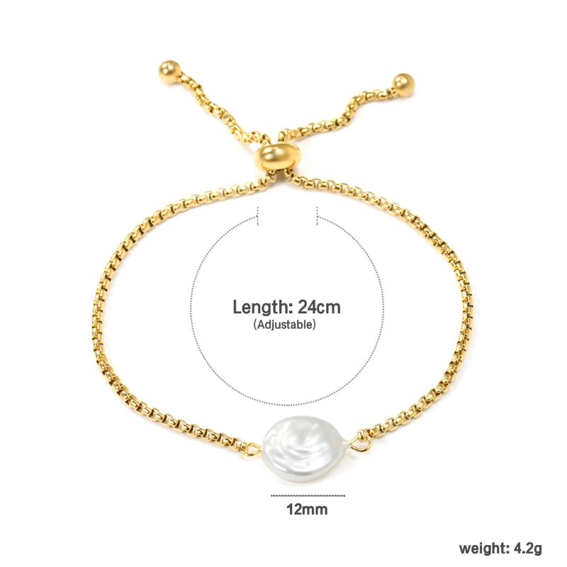 LUXUSTEEL Simple Hollow Circular Buckle Bracelet – Stainless Steel Chain Jewelry for Women & Girls - Image 14