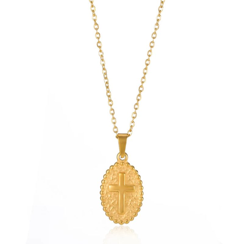 Caravaca Angels Crucifix Necklace – Gold Stainless Steel Jesus Cross for Men & Women - Image 22